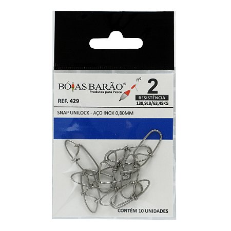 SNAP UNILOCK - AO INOX 0,80MM-N 2 C/10 UNIDADES