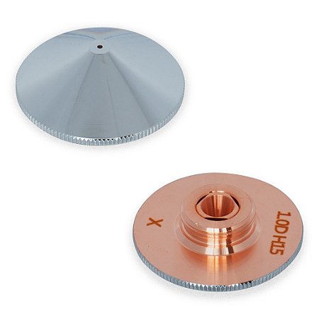 BICO CROMADO 1MM DUPLO PARA CABEÇOTE LASER FIBRA