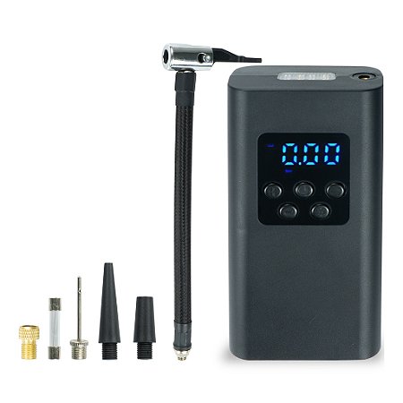 CALIBRADOR PORTATIL MINI COMPRESSOR ENCHER PNEU BOMBA DE AR