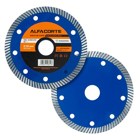 Disco De Corte Diamantado Porcelanato 110mm Furo De 20mm