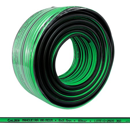 Mangueira Ar Água 6mm 1/4 Para Compressor Ou Jardim 300psi / 20 Bar