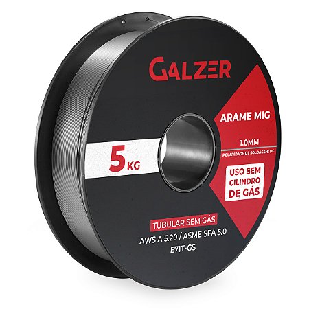 Arame De Solda Mig Tubular Para Uso Sem Gás E71T-SG 1.0mm 5kg