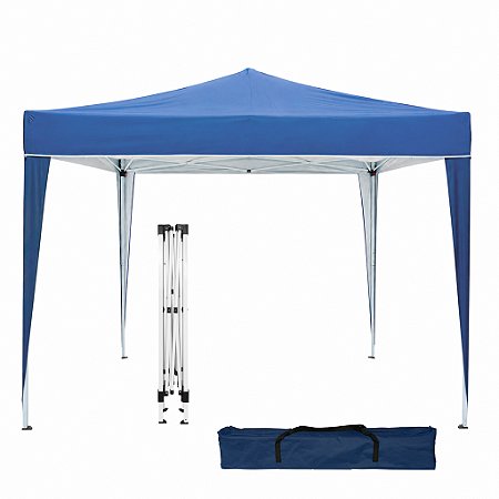 Tenda Gazebo Sanfonada Pop-Up 2x2 Cor Azul