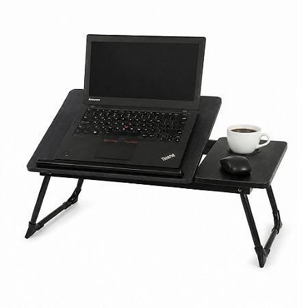 Mesa Portátil De Notebook Para Estudar Trabalhar E Café Home Office Preto