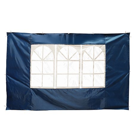 1Un Cortina Lateral Com Janela Para Tenda Gazebo 3x3 Cor Azul