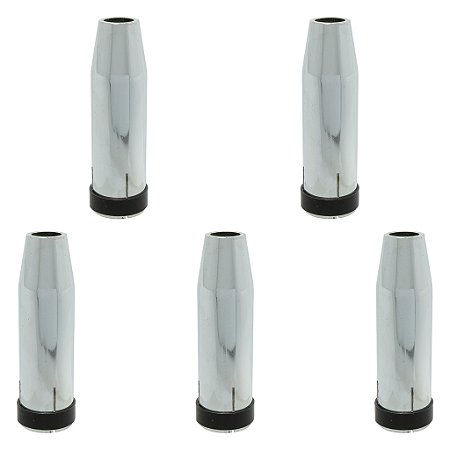 Kit Bocal Pressão Cônico Mig Cromado 12mm Para Tocha 36KD Com 5 Unidades