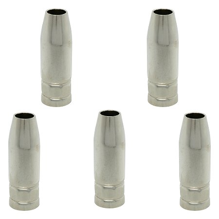 Kit 5 Bocal Mig Pressão Cônico Para Tocha 15ak Cromado De 9mm