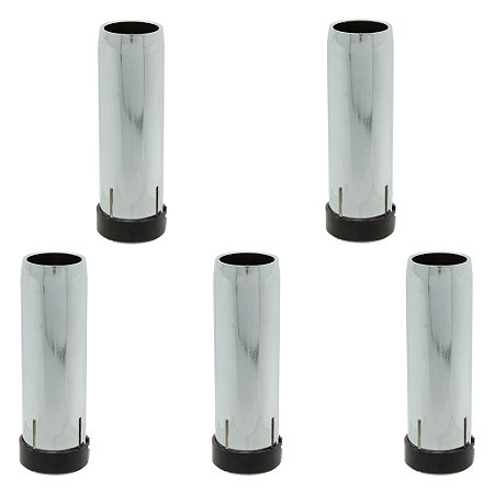 Kit 5 Bocal Pressão Cônico Mig Tocha 24kd Cromado 16mm