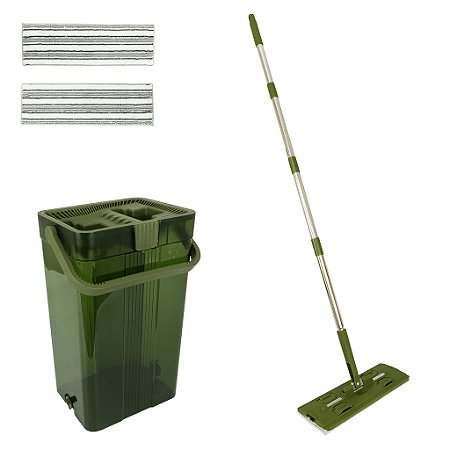 Mop Flat 5 Litros Compacto Retangular Com Balde E 2 Refis