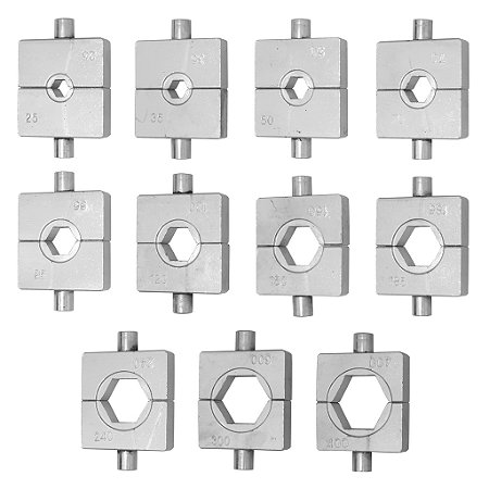 Kit Matrizes Para Alicate Hidráulico Crimpador 25mm² A 400mm²