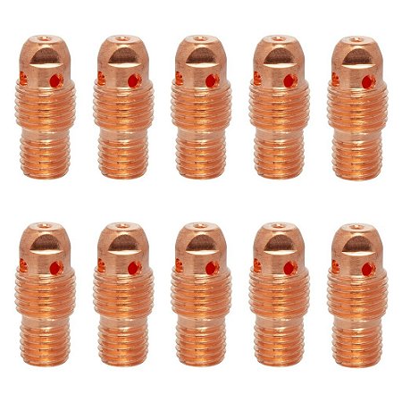 Kit 10 Porta Pinça 2.4mm 13N28 Para Tochas Tig Wp9 / Wp20 / Tn12 / Tw21