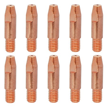 Kit 10 Bico De Contato 0.8mm M6x28 Para Tocha Mig 24KD