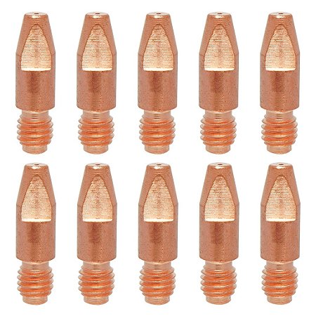 Kit 10 Bico De Contato 1.2mm M6x28 Para Tocha Mig 24KD