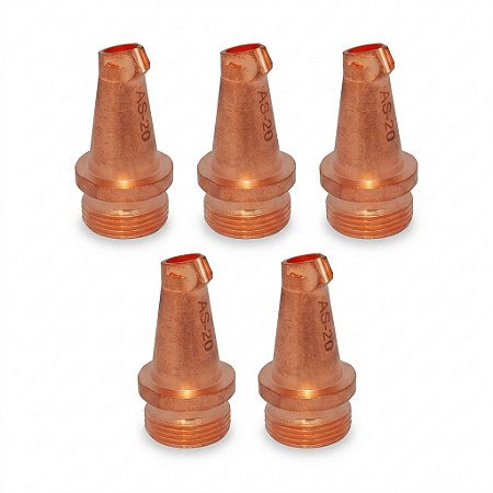 Kit 5 Bico Para Solda As-20 Laser Fibra M16 Arame 1,6 mm / 1,8 mm / 2.0 mm