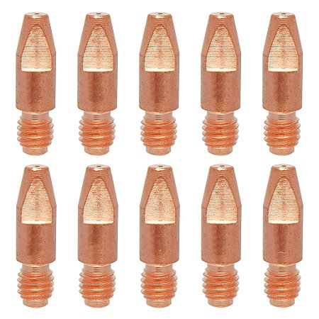 Kit 10 Bico De Contato Cromo Zircônio M8X30 1.2mm Para Tocha Mig 36KD 501D