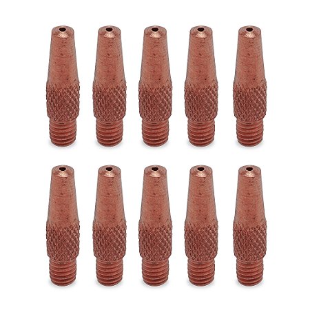Kit 10 Bico de Contato 0.8mm M5 Para Tocha MIG Push Pull