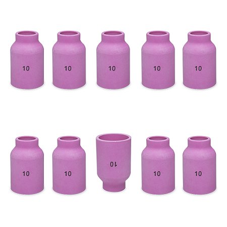 Kit 10 Bocal Cerâmico Tig Gas Lens 53N88 Nº 10