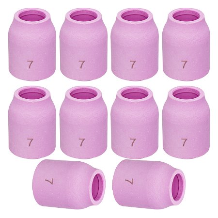 Kit 10 Bocal Cerâmica 53N61 Gás Lens Nº 7 Para Tocha Tig Wp-9 E Wp-20