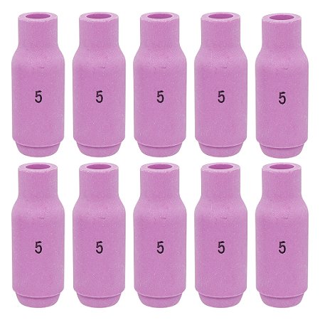 Kit 10 Bocal Cerâmico 10N49 Nº 5 Para Tocha Tig 17 / 18 / 26