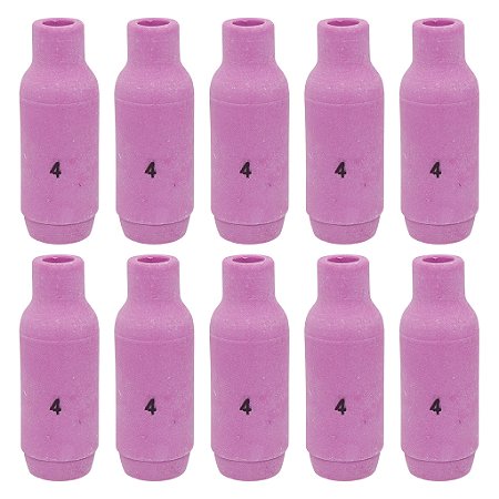 Kit 10 Bocal Cerâmico Tig 10N50 Nº 4 Para Tocha Tig