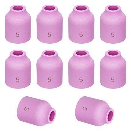 Kit 10 Bocal Cerâmico Gás Lens 53n59 N° 5 Para Tocha Tig