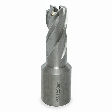 Broca Anular Helicoidal 13x30mm Aço Rápido Encaixe Weldon