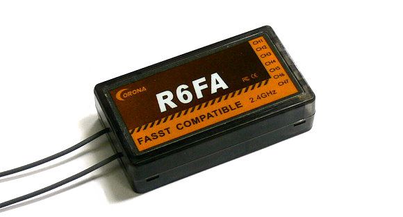 Receptor Corona R6FA 2.4Ghz FASST - Compatível com Futaba