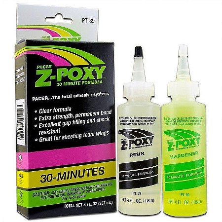 Cola Epoxi de Cura em 30 minutos 8fl. 2x118ml ZAP PT-39