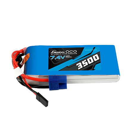 Bateria Lipo Gens Ace 7.4V 3500mah 2S RX JR/EC3 PLUG