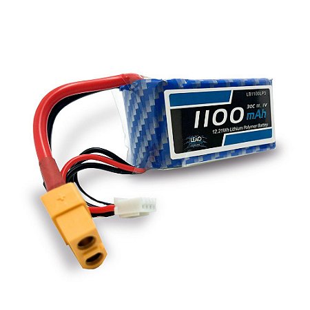 Bateria Lipo - 11.1V - 3S - 1100mAh - 30C/60C - XT60