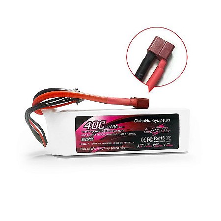 Bateria Lipo - 7.4V - 2200mah - 40C - CNHL