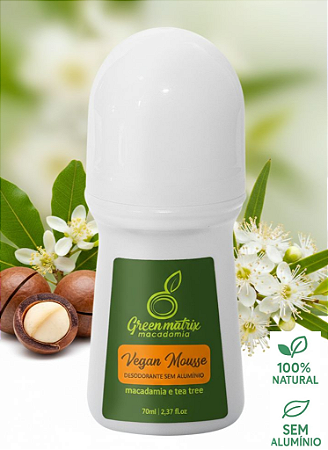 Desodorante Natural Rollon Concentrado Macadamia e Tea Tree