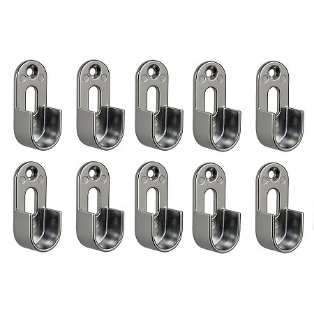 10 Suporte Cabideiro Tubo Oblongo Oval