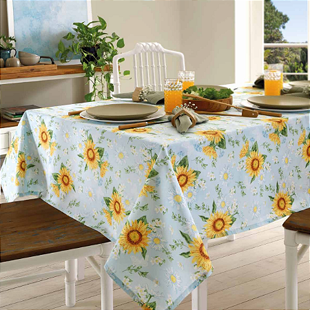 Toalha de Mesa Quadrada Dohler Clean Athenas - Limpa Fácil - 1,40m x 1,40m