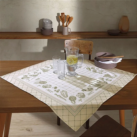 Toalha de Chá Döhler Clean Charlote  Limpa Fácil 78 x 78cm