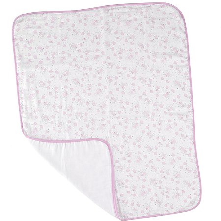Cueiro de Fralda Estampado Teka 100% Algodão Rosa