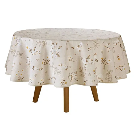 Toalha de Mesa Redonda Dohler Clean Esmeralda - Limpa Fácil - 1,60m