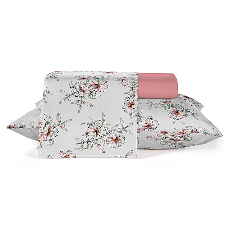 Jogo de Cama Queen Teka Crystal Cascata 4 peças