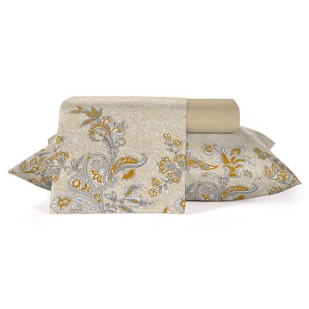 Jogo de Cama Casal Teka Diamante Dunas 4 peças