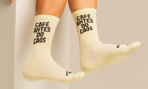 Meia do Poder - Café antes do caos  - Algodão Comfort