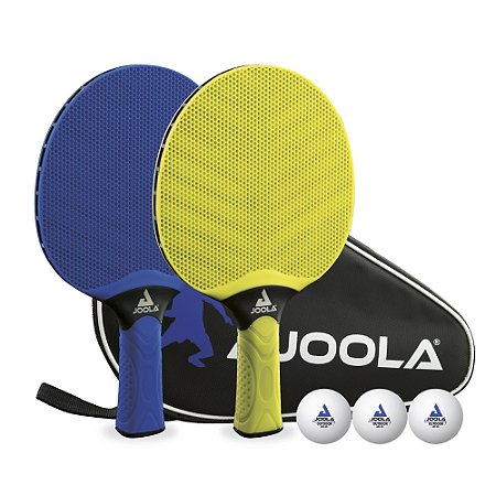 Conjunto de 2 raquetes e 3 bolas de Tênis De Mesa Outdoor modelo JOOLA Vivid