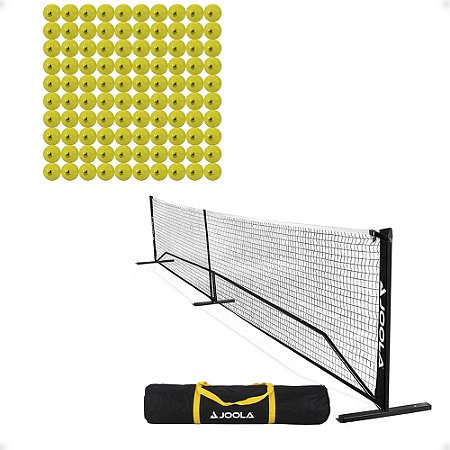 Kit Rede de Pickleball Elemental + Caixa c/ 100 Bolas