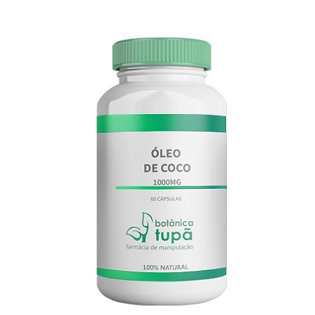 Óleo de Coco - 1000 mg - Auxilia na redução de gordura abdominal.