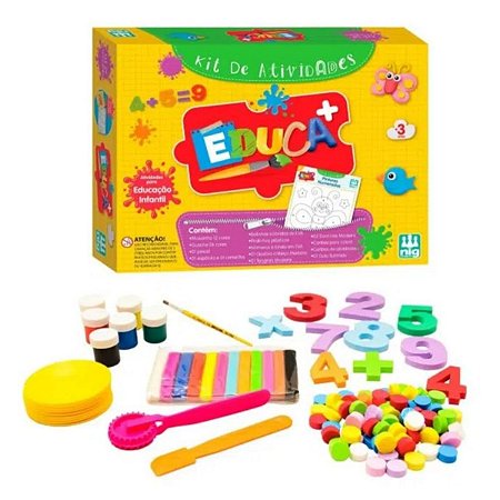 Kit de Atividades e Pintura Educativo para Educação Infantil NIG Brinquedo