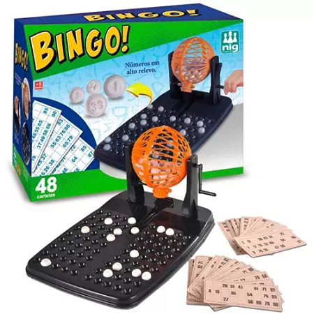 Jogo de Bingo de Brinquedo com 48 Cartelas Infantil NIG