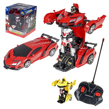 Carrinho de Controle Remoto Transforma em Robô Transformer Com Luz 1:18 2 Funções
