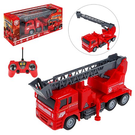 Caminhão Bombeiro Brinquedo Carrinho Controle Remoto Com Luz 7 Funções