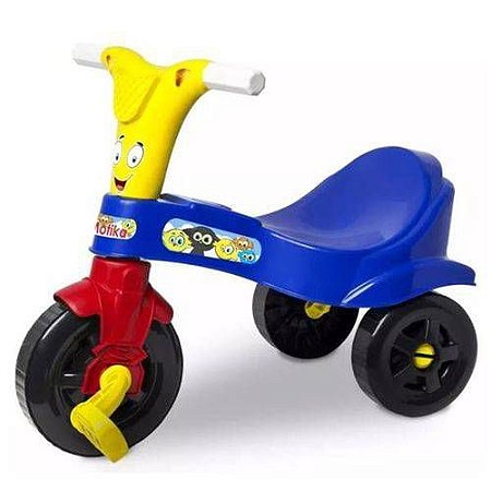 Motoca Infantil Azul Diversão Triciclo Criança Pedalar Bebe