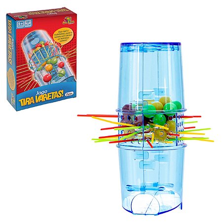 Brinquedo Pega Varetas Jogo Infantil Tubo 21 Varetas