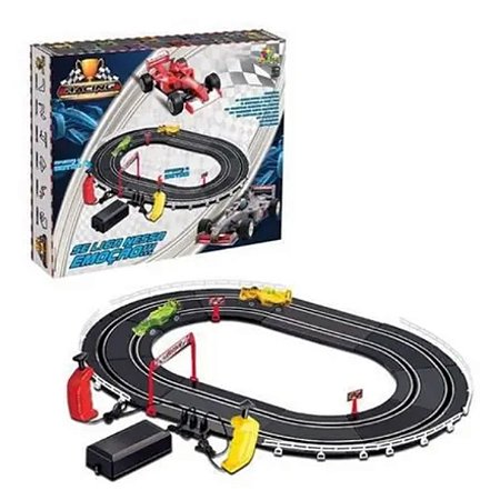 Autorama Pista com 2 Carrinhos Corrida e 2 Controles Brinquedo